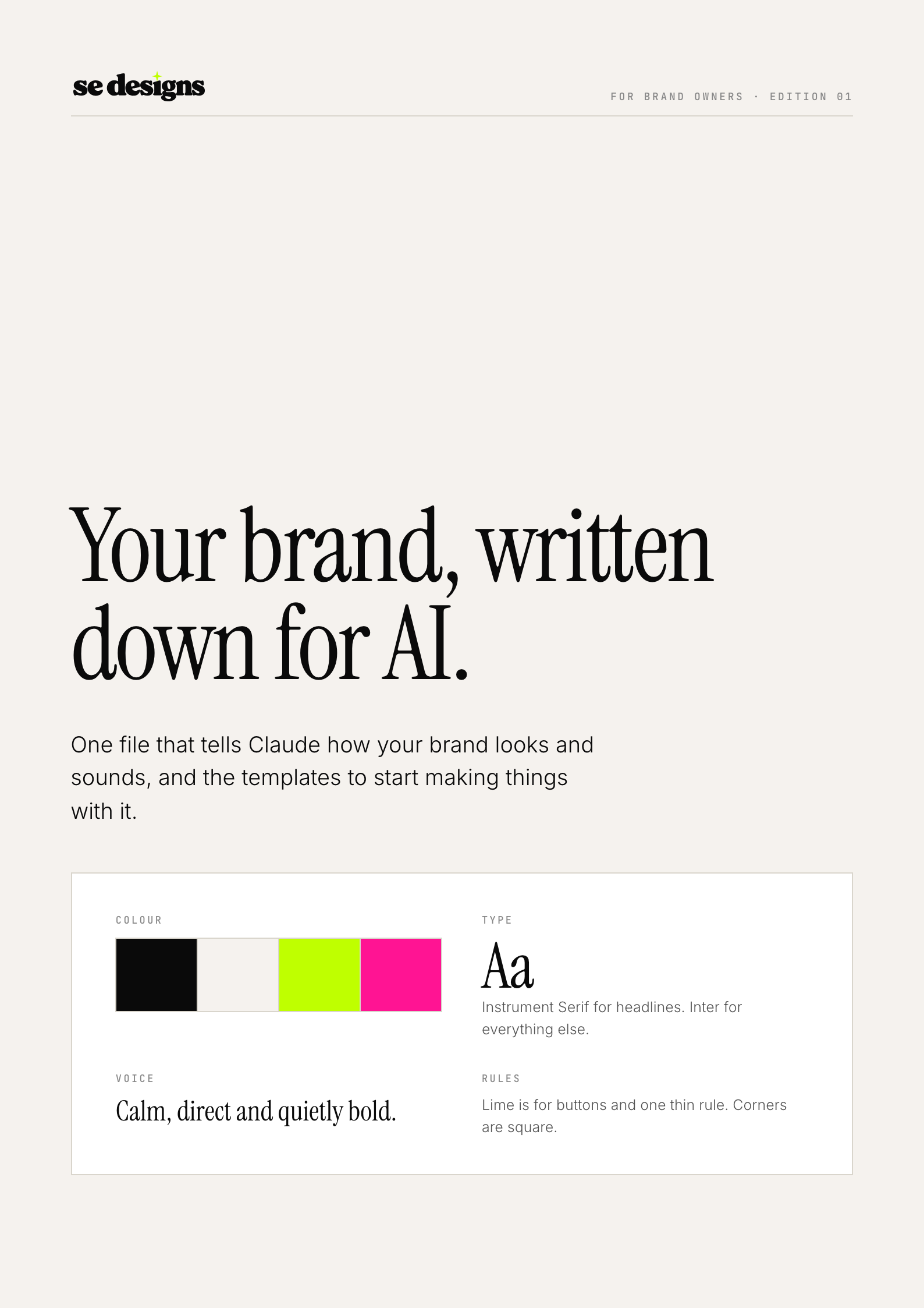 Cover of The brand kit