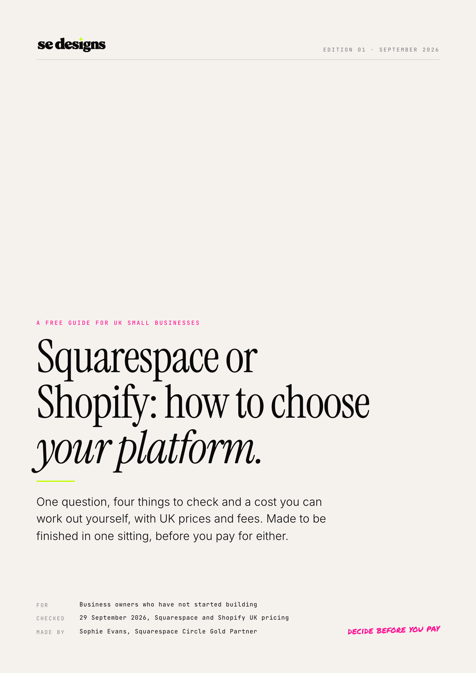 Cover of Squarespace or Shopify