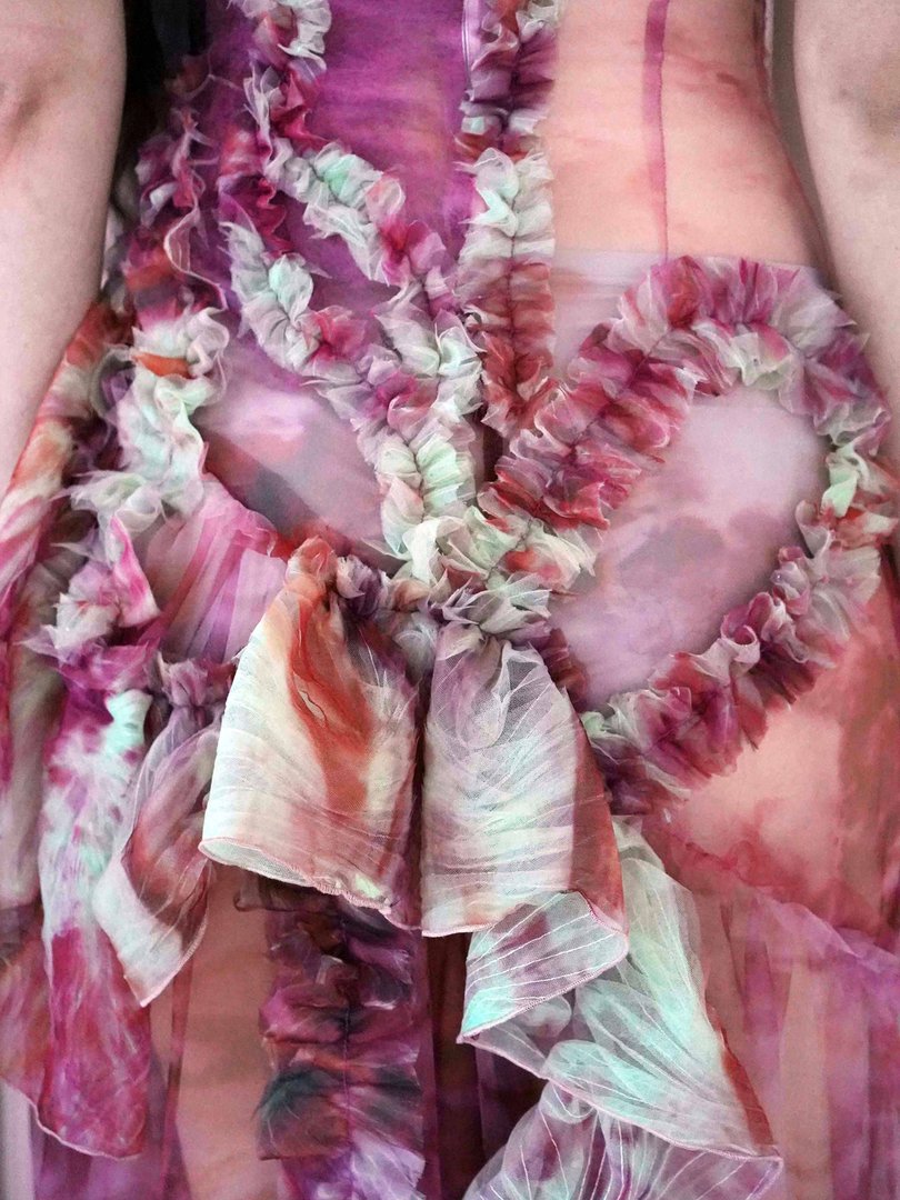 Flourishing Dress, the ruffles close up