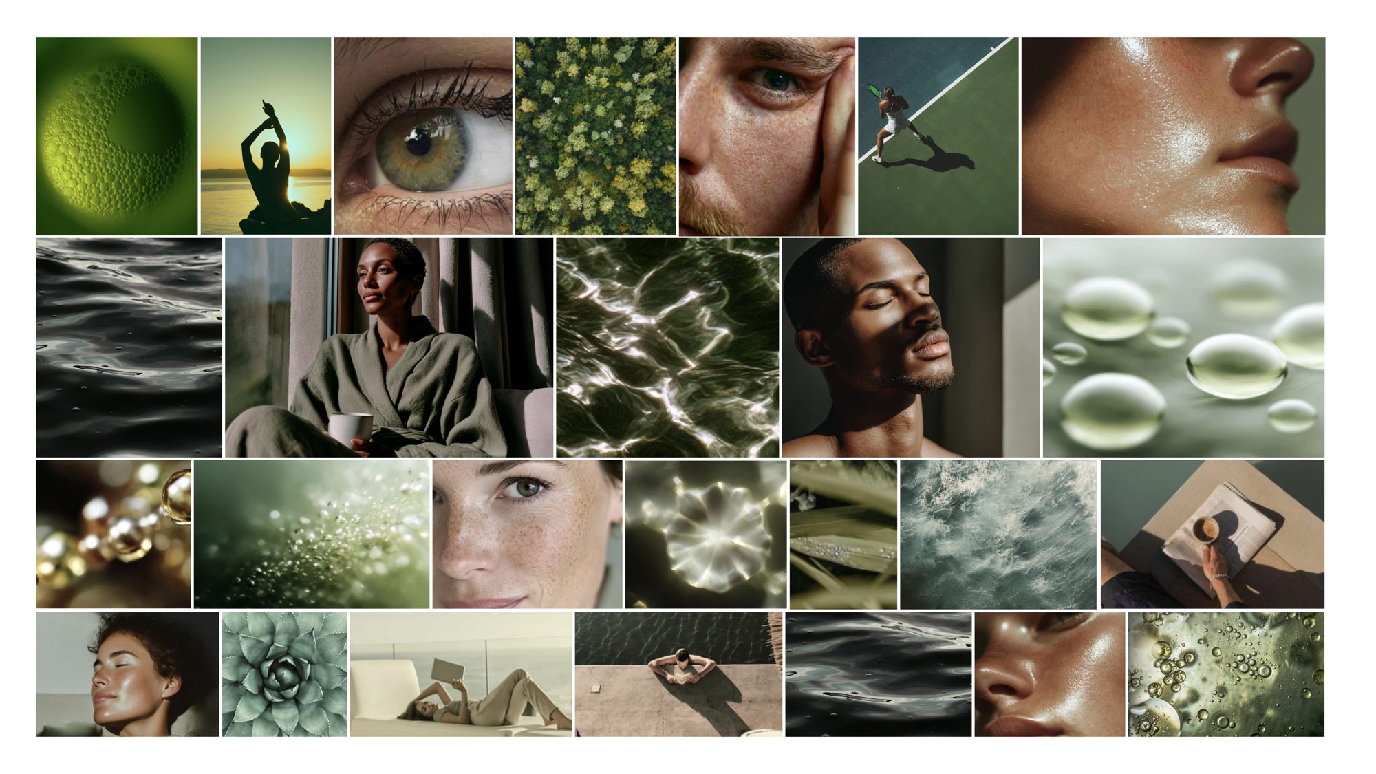 Nuvita Lab brand library, the full 30-image moodboard