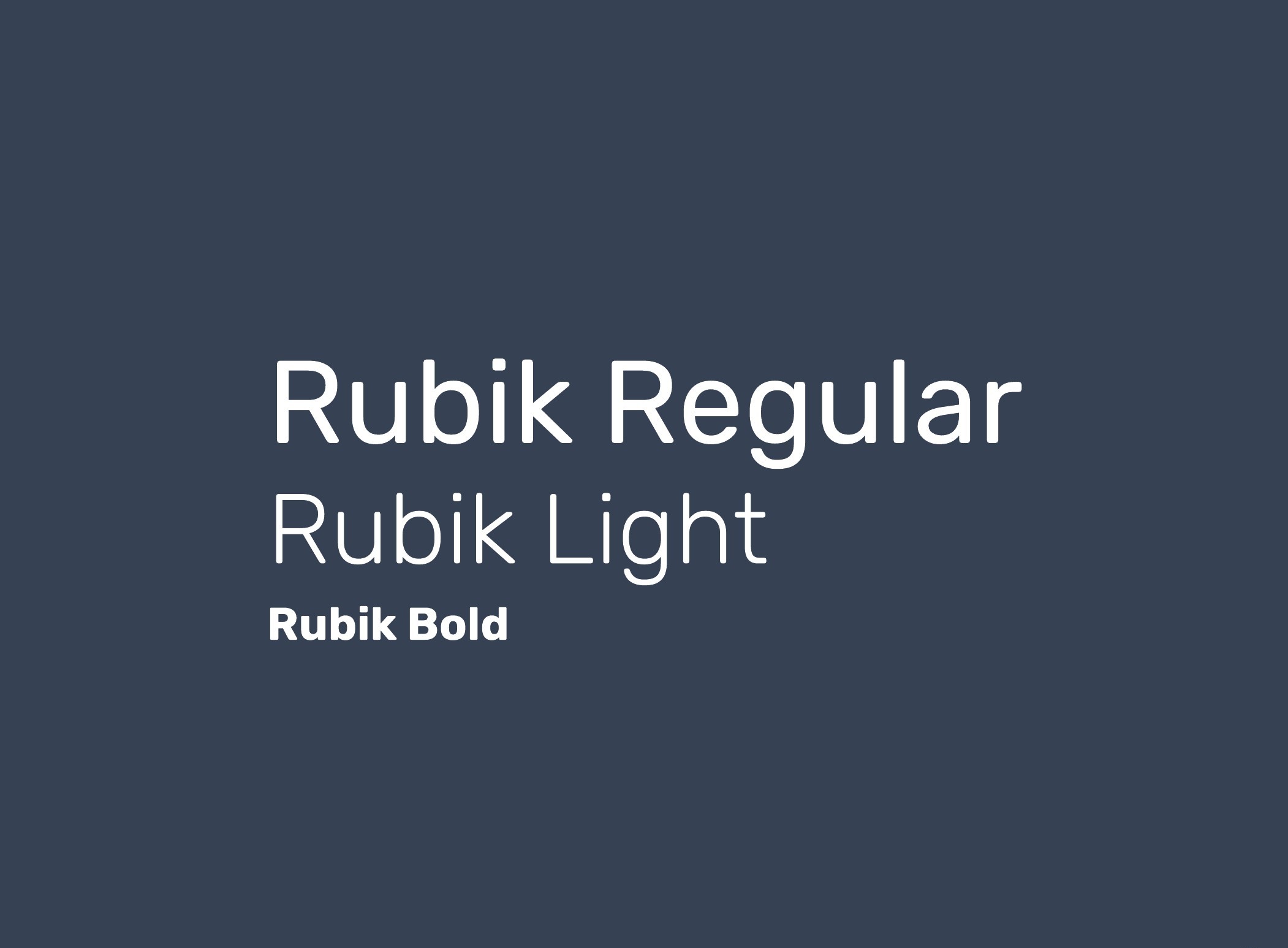 OnLogistics typography: Rubik Regular, Light and Bold